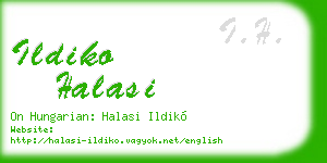 ildiko halasi business card